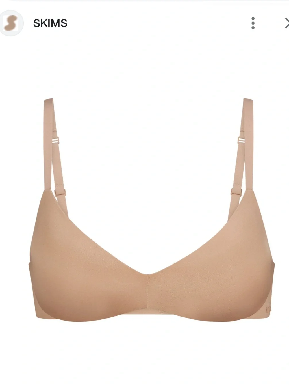 SKIMS Nude Seamless Lightly Lined Bra 34A